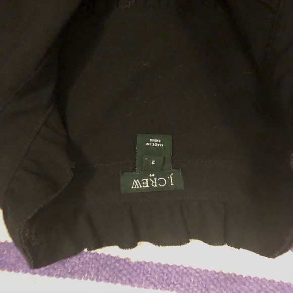 JCrew Black Ruffles Top - Picture 3 of 7